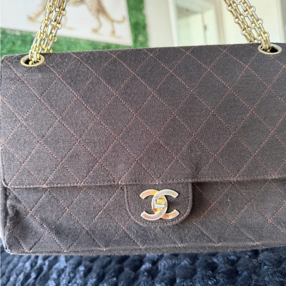 Chanel Classic Jersey Medium Double Flap Bag - Picture 2 of 16